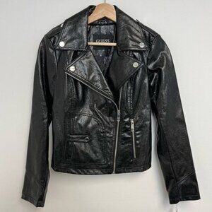 Guess Faux vegan Leather Snake Embossed Moto Jacket Sz XS NWT
